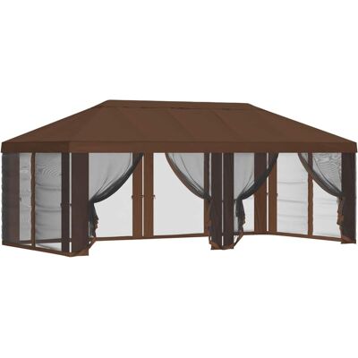 vidaXL Pokrywa daszku z ścianami bocznymi brązowy 600,5 x 300,5 cm vidaXL Pokrywa daszku z ścianami bocznymi brązowy 600,5 x 300,5 cm