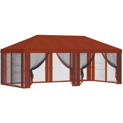 vidaXL Pokrywa daszku z ścianami bocznymi terakota 600,5 x 300,5 cm vidaXL Pokrywa daszku z ścianami bocznymi terakota 600,5 x 300,5 cm