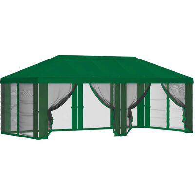 vidaXL Pokrywa daszku z ścianami bocznymi zielony 600,5 x 300,5 cm vidaXL Pokrywa daszku z ścianami bocznymi zielony 600,5 x 300,5 cm