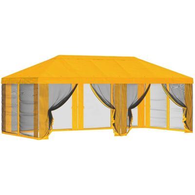 vidaXL Pokrywa daszku z ścianami bocznymi żółty 600,5 x 300,5 cm vidaXL Pokrywa daszku z ścianami bocznymi żółty 600,5 x 300,5 cm