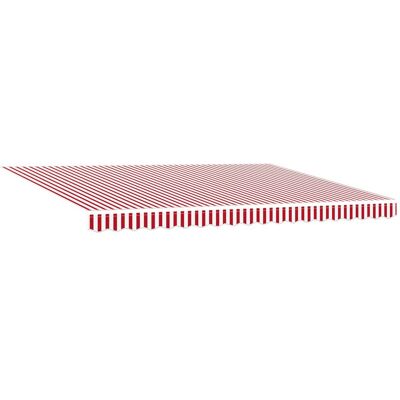 vidaXL Ręczna markiza chowana, czerwono-biała 450x350 cm vidaXL Ręczna markiza chowana, czerwono-biała 450x350 cm