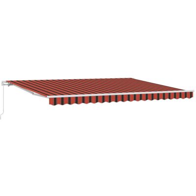 vidaXL ręczna markiza chowana pomarańczowo-brązowa 450x350 cm vidaXL ręczna markiza chowana pomarańczowo-brązowa 450x350 cm