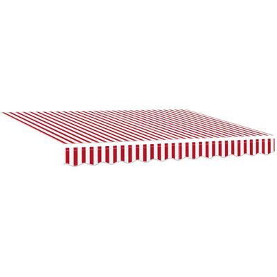 vidaXL Ręczna markiza chowana w czerwono-białe paski 350x250 cm vidaXL Ręczna markiza chowana w czerwono-białe paski 350x250 cm