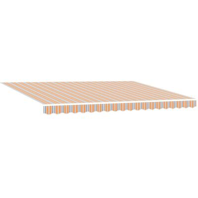 vidaXL Ręczna markiza chowana w wielokolorowe paski 450x300 cm vidaXL Ręczna markiza chowana w wielokolorowe paski 450x300 cm