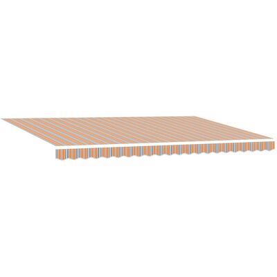 vidaXL Ręczna markiza chowana z wielokolorowym paskiem 500x300 cm vidaXL Ręczna markiza chowana z wielokolorowym paskiem 500x300 cm