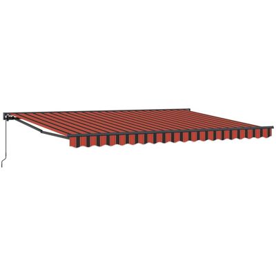 vidaXL Ręczna markiza zwijana Pomarańczowy, czarny i żółty 4 × 3,5 m vidaXL Ręczna markiza zwijana Pomarańczowy, czarny i żółty 4 × 3,5 m