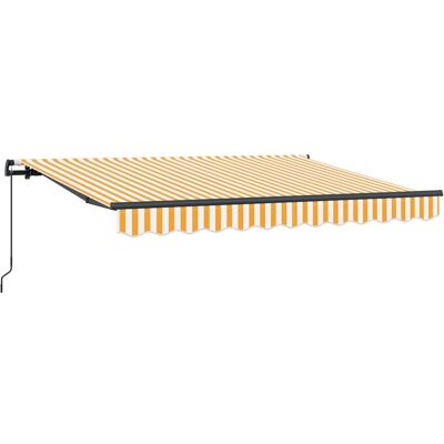 vidaXL Ręczny Namiot Przeciwsłoneczny Żółty i Biały 300x200 cm vidaXL Ręczny Namiot Przeciwsłoneczny Żółty i Biały 300x200 cm