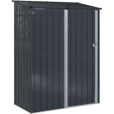 vidaXL Schowki ogrodowe Antracyt 153,5 x 86 x 200 cm Metal vidaXL Schowki ogrodowe Antracyt 153,5 x 86 x 200 cm Metal