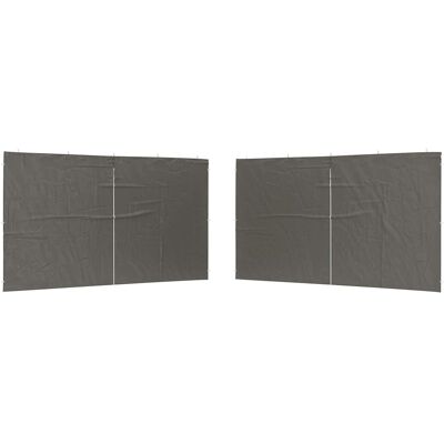 vidaXL Ściana boczna namiotu na imprezy 2 pcs antracytowy 400 x 195 cm vidaXL Ściana boczna namiotu na imprezy 2 pcs antracytowy 400 x 195 cm