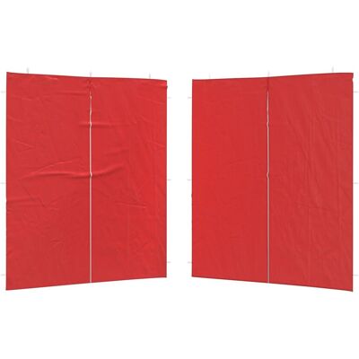 vidaXL Ściana boczna namiotu na imprezy 2 pcs czerwony 200 x 195 cm vidaXL Ściana boczna namiotu na imprezy 2 pcs czerwony 200 x 195 cm