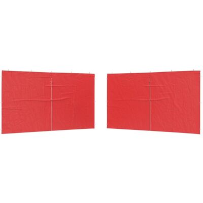 vidaXL Ściana boczna namiotu na imprezy 2 pcs czerwony 400 x 195 cm vidaXL Ściana boczna namiotu na imprezy 2 pcs czerwony 400 x 195 cm