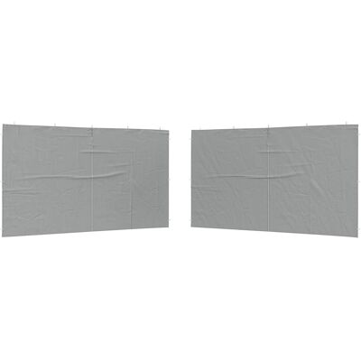 vidaXL Ściana boczna namiotu na imprezy 2 pcs Jasnoszary 400 x 195 cm vidaXL Ściana boczna namiotu na imprezy 2 pcs Jasnoszary 400 x 195 cm