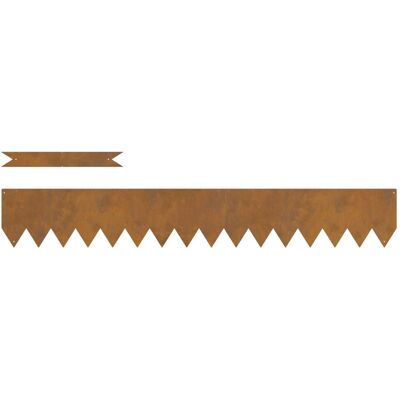 vidaXL Stal wietrzejąca 100 x 0.5 x 15 cm Trwałe Obrzeża ogrodowe vidaXL Stal wietrzejąca 100 x 0.5 x 15 cm Trwałe Obrzeża ogrodowe