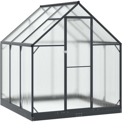 vidaXL Szklarnia Ogrodowa Z blokadą antracytowy 183,5 x 183,5 x 207 cm vidaXL Szklarnia Ogrodowa Z blokadą antracytowy 183,5 x 183,5 x 207 cm