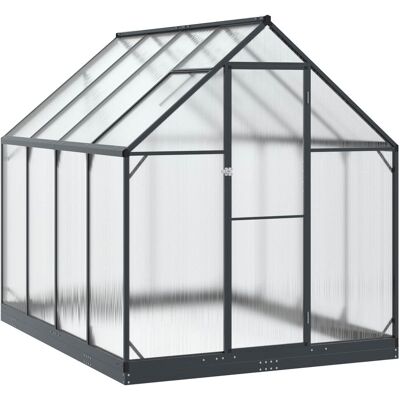 vidaXL Szklarnia Ogrodowa Z blokadą antracytowy 183,5 x 243,5 x 207 cm vidaXL Szklarnia Ogrodowa Z blokadą antracytowy 183,5 x 243,5 x 207 cm