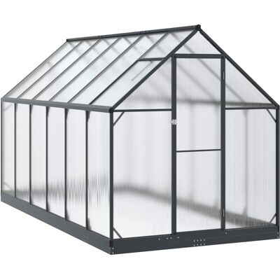 vidaXL Szklarnia Ogrodowa Z blokadą antracytowy 183,5 x 363,5 x 207 cm vidaXL Szklarnia Ogrodowa Z blokadą antracytowy 183,5 x 363,5 x 207 cm