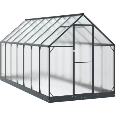 vidaXL Szklarnia Ogrodowa Z blokadą antracytowy 183,5 x 423,5 x 207 cm vidaXL Szklarnia Ogrodowa Z blokadą antracytowy 183,5 x 423,5 x 207 cm