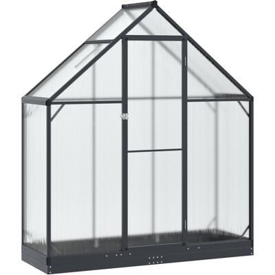 vidaXL Szklarnia Ogrodowa z drzwiami antracytowy 183,5 x 63,5 x 207 cm vidaXL Szklarnia Ogrodowa z drzwiami antracytowy 183,5 x 63,5 x 207 cm