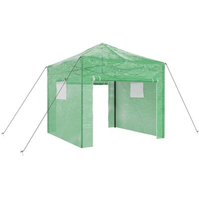 vidaXL Szklarnia z dachem Zielony 290 x 290 x 315 cm Stal vidaXL Szklarnia z dachem Zielony 290 x 290 x 315 cm Stal
