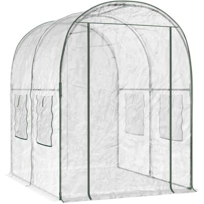 vidaXL Szklarnia z ramą 160 x 200 x 192,5 cm PVC przezroczysty vidaXL Szklarnia z ramą 160 x 200 x 192,5 cm PVC przezroczysty