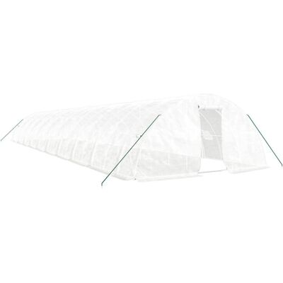 vidaXL szklarni 20x5x2.3m Stalowa Rama Biała - Szklarni vidaXL szklarni 20x5x2.3m Stalowa Rama Biała - Szklarni