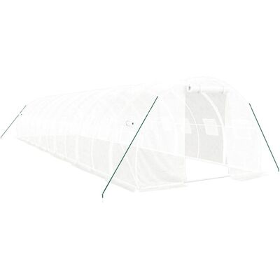 Szklarnia vidaXL 12x3x2 m Biały Stalowy Ramią - Szklarnia Szklarnia vidaXL 12x3x2 m Biały Stalowy Ramią - Szklarnia