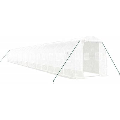 Szklarnia biała 18x2x2 m vidaXL - Szklarnia Szklarnia biała 18x2x2 m vidaXL - Szklarnia