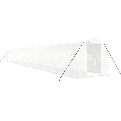 Szklarnia z stalowym szkieletem biały 44 m² - Szklarnia Szklarnia z stalowym szkieletem biały 44 m² - Szklarnia