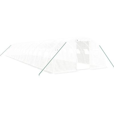 vidaXL Biały szklarnia 16x4x2 m Stalowa rama vidaXL Biały szklarnia 16x4x2 m Stalowa rama