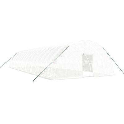 vidaXL szklarni z stalową ramą białe 96 m² 16x6x2,85 m - Szklarni vidaXL szklarni z stalową ramą białe 96 m² 16x6x2,85 m - Szklarni