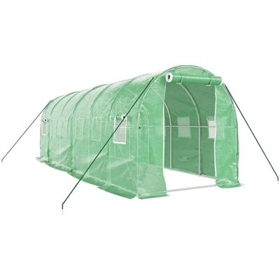Vidaxl Szklarnia Ze Stalową Ramą, Zielona, 12 M², 6X2X2 M Vidaxl Szklarnia Ze Stalową Ramą, Zielona, 12 M², 6X2X2 M