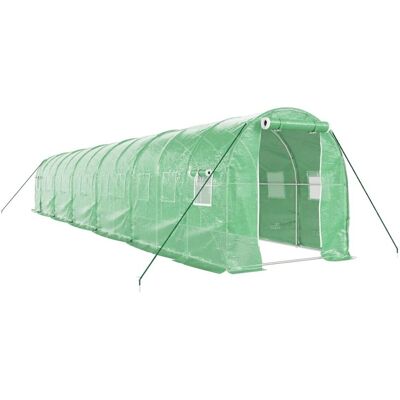 Vidaxl Szklarnia Ze Stalową Ramą, Zielona, 24 M², 12X2X2 M Vidaxl Szklarnia Ze Stalową Ramą, Zielona, 24 M², 12X2X2 M