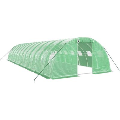 Szklarnia vidaXL 12x4x2 m z Stalową Konstrukcją - Zielony Szklarnia vidaXL 12x4x2 m z Stalową Konstrukcją - Zielony