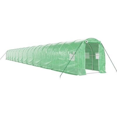 Vidaxl Szklarnia Ze Stalową Ramą, Zielona, 48 M², 24X2X2 M Vidaxl Szklarnia Ze Stalową Ramą, Zielona, 48 M², 24X2X2 M