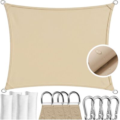Maltec Żagiel Przeciwsłoneczny Prostokątny Ogrodowy Taras Zadaszenie AURA RECT 3x4m Beige Maltec Żagiel Przeciwsłoneczny Prostokątny Ogrodowy Taras Zadaszenie AURA RECT 3x4m Beige