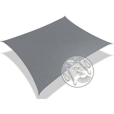 Żagiel przeciwsłoneczny VOUNOT 3x2,5 m UV szary zestaw montażowy BRAK LINEK Żagiel przeciwsłoneczny VOUNOT 3x2,5 m UV szary zestaw montażowy BRAK LINEK