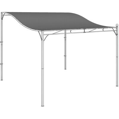 Zamienny dach Outsunny do pergoli 298 x 293 cm, markiza na zadaszenie tarasu, plandeka zamienna do altany 3 x 3 m, ciemnoszary Zamienny dach Outsunny do pergoli 298 x 293 cm, markiza na zadaszenie tarasu, plandeka zamienna do altany 3 x 3 m, ciemnoszary