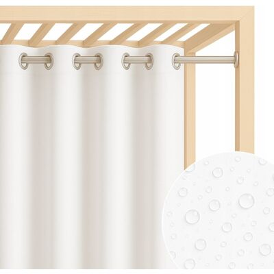 PeeN Dekoracje ZASŁONA WODOODPORNA 155x260 BIAŁA NA TARAS OGRÓD BALKON PERGOLE WIATE PeeN Dekoracje ZASŁONA WODOODPORNA 155x260 BIAŁA NA TARAS OGRÓD BALKON PERGOLE WIATE