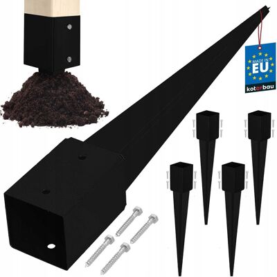 inna (Inny) ZESTAW 4X PODSTAWA SŁUPA KOTWA STAL CZARNY 91X91X750 PERGOLA ALTANA WBIJANA inna (Inny) ZESTAW 4X PODSTAWA SŁUPA KOTWA STAL CZARNY 91X91X750 PERGOLA ALTANA WBIJANA