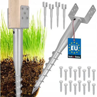 Kotarbau ZESTAW 4X PODSTAWA SŁUPA WKRĘCANA ZIEMI KOTWA SREBRNY 140X720 MM OGRODZENIA Kotarbau ZESTAW 4X PODSTAWA SŁUPA WKRĘCANA ZIEMI KOTWA SREBRNY 140X720 MM OGRODZENIA
