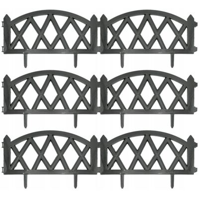 Orion 6x Płotek Ogrodowy Plastikowy Szary Border Palisada Obrzeże Trawnik 3 M Orion 6x Płotek Ogrodowy Plastikowy Szary Border Palisada Obrzeże Trawnik 3 M
