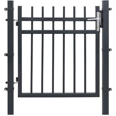 songmics Brama ogrodowa ze stali ocynkowanej Drzwi ogrodowe Brama ogrodzeniowa Brama podwórkowa z zamkiem, klamką i kluczem 106 x 100 cm songmics Brama ogrodowa ze stali ocynkowanej Drzwi ogrodowe Brama ogrodzeniowa Brama podwórkowa z zamkiem, klamką i kluczem 106 x 100 cm