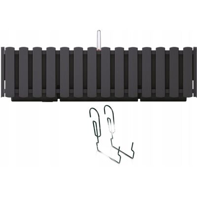 PROSPERPLAST Doniczka plastikowa Skrzynka z hakami Boardee Fencycase DDEF600W-S433 PROSPERPLAST Doniczka plastikowa Skrzynka z hakami Boardee Fencycase DDEF600W-S433