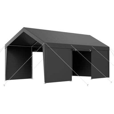 Vevor Namiot garażowy carport 3 m 6 m szary stelaż mocna wiata premium uv Vevor Namiot garażowy carport 3 m 6 m szary stelaż mocna wiata premium uv