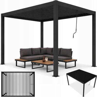 Gutroof Pergola Ogrodowa Tarasowa 3x4 4x3 Primary Antracytowa Regulowany Dach Stal Gutroof Pergola Ogrodowa Tarasowa 3x4 4x3 Primary Antracytowa Regulowany Dach Stal