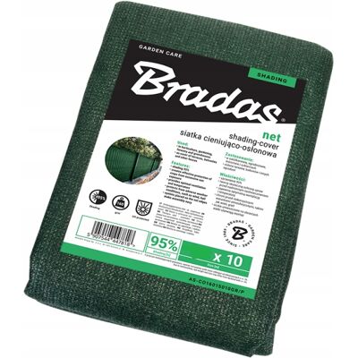 BRADAS SIATKA CIENIUJĄCA MASKUJĄCA OGRODZENIE 2x10m 95% 160g/m² płot ogrodzenie BRADAS SIATKA CIENIUJĄCA MASKUJĄCA OGRODZENIE 2x10m 95% 160g/m² płot ogrodzenie