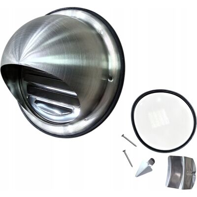 airroxy Wyrzutnia Inox Zewnętrzna Wywiewna Okapowa Z Siatką Kratka Nierdzewna Fi125 airroxy Wyrzutnia Inox Zewnętrzna Wywiewna Okapowa Z Siatką Kratka Nierdzewna Fi125