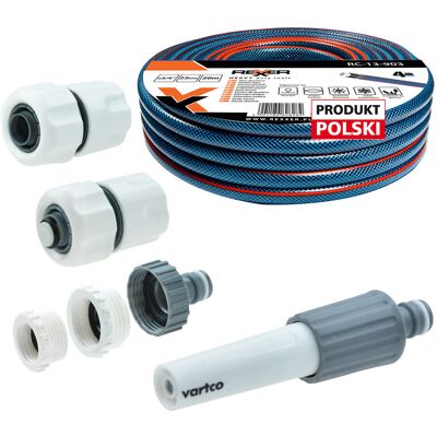 REXXER 4-Warstwowy Wąż Ogrodowy 3/4' 20 M + Złączki + Dysza Zraszająca REXXER 4-Warstwowy Wąż Ogrodowy 3/4' 20 M + Złączki + Dysza Zraszająca