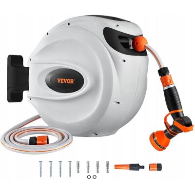 Bęben Na Wąż Ogrodowy Vevor 12 Mm X 30 M Mocny Na Ścianę Z Automatycznym Bęben Na Wąż Ogrodowy Vevor 12 Mm X 30 M Mocny Na Ścianę Z Automatycznym