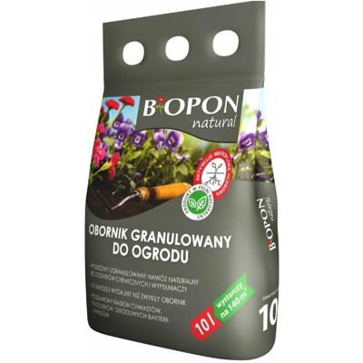 Bros Biopon nawóz obornik granulowany do ogrodu 10 l Bros Biopon nawóz obornik granulowany do ogrodu 10 l